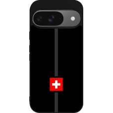 Google Pixel 9 / Pixel 9 Pro Case Hülle - Silikon schwarz Kanton CH schwarz