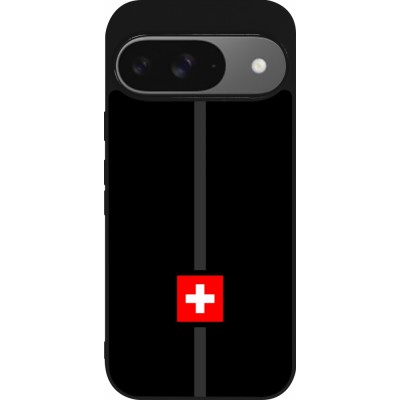 Google Pixel 9 / Pixel 9 Pro Case Hülle - Silikon schwarz Kanton CH schwarz