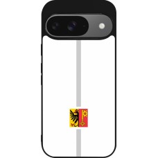 Google Pixel 9 / Pixel 9 Pro Case Hülle - Silikon schwarz Kanton GE weiss