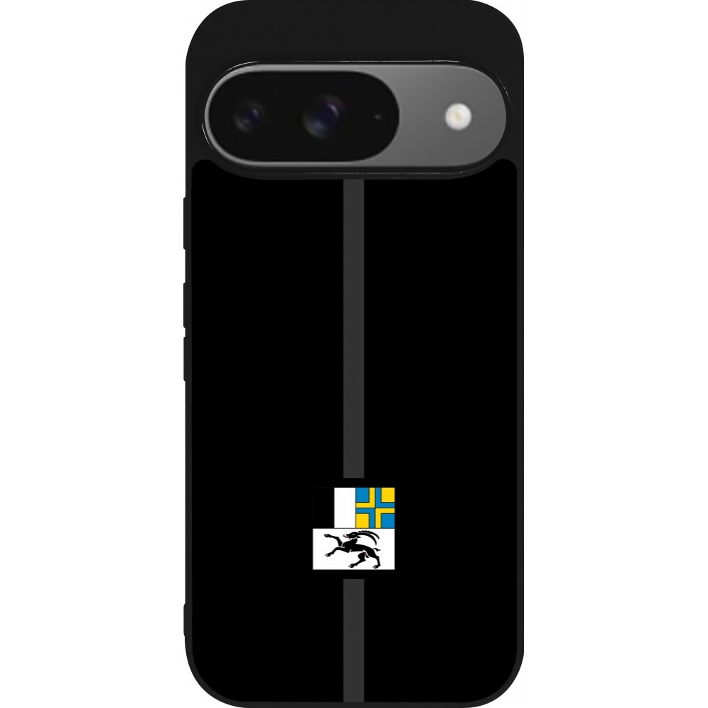 Google Pixel 9 / Pixel 9 Pro Case Hülle - Silikon schwarz Kanton GR schwarz