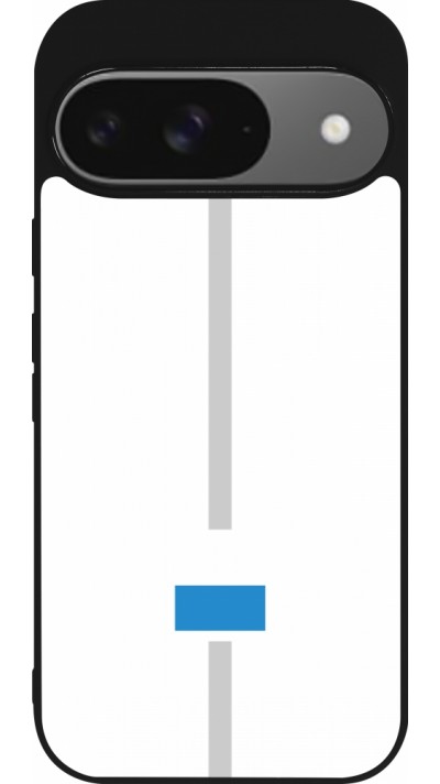Google Pixel 9 / Pixel 9 Pro Case Hülle - Silikon schwarz Kanton LU weiss
