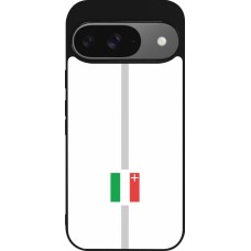 Google Pixel 9 / Pixel 9 Pro Case Hülle - Silikon schwarz Kanton NE weiss