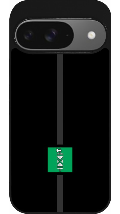 Google Pixel 9 / Pixel 9 Pro Case Hülle - Silikon schwarz Kanton SG schwarz