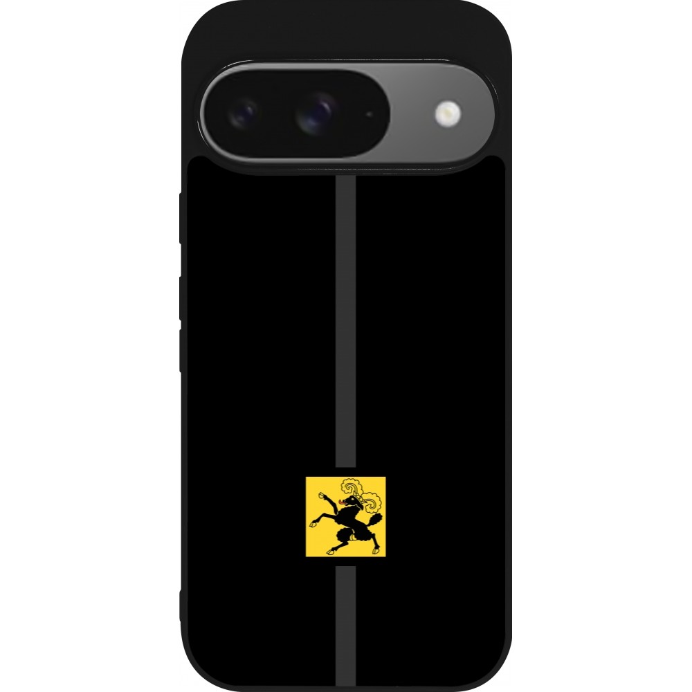 Google Pixel 9 / Pixel 9 Pro Case Hülle - Silikon schwarz Kanton SH schwarz