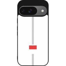 Google Pixel 9 / Pixel 9 Pro Case Hülle - Silikon schwarz Kanton SO weiss