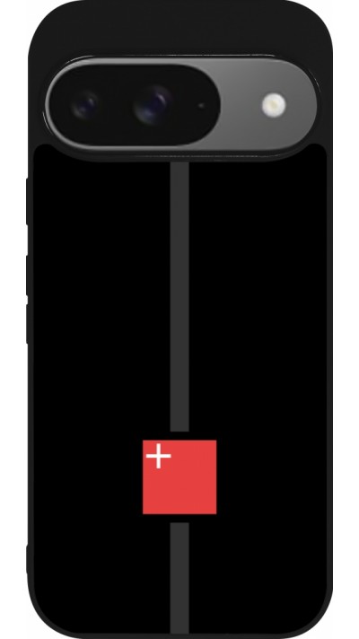 Google Pixel 9 / Pixel 9 Pro Case Hülle - Silikon schwarz Kanton SZ schwarz
