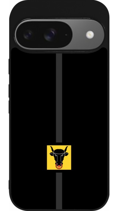 Google Pixel 9 / Pixel 9 Pro Case Hülle - Silikon schwarz Kanton UR schwarz
