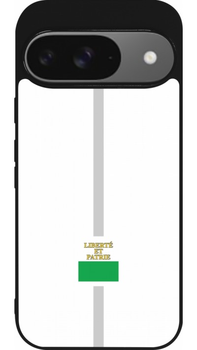 Google Pixel 9 / Pixel 9 Pro Case Hülle - Silikon schwarz Kanton VD weiss