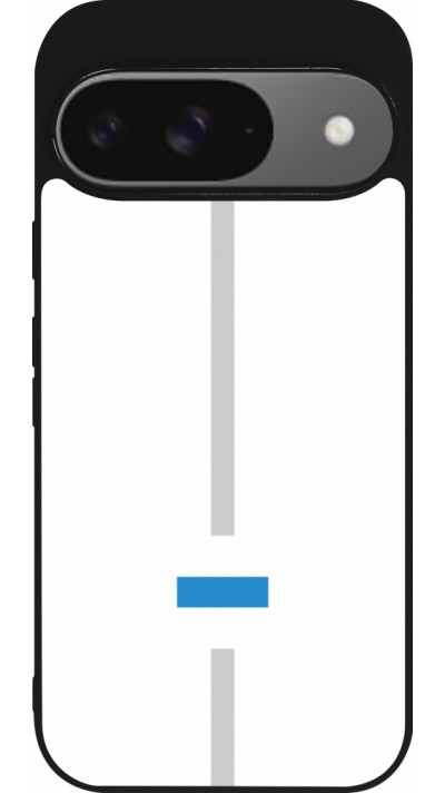 Google Pixel 9 / Pixel 9 Pro Case Hülle - Silikon schwarz Kanton ZG weiss