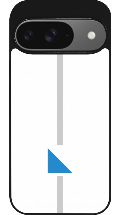 Google Pixel 9 / Pixel 9 Pro Case Hülle - Silikon schwarz Kanton ZH weiss