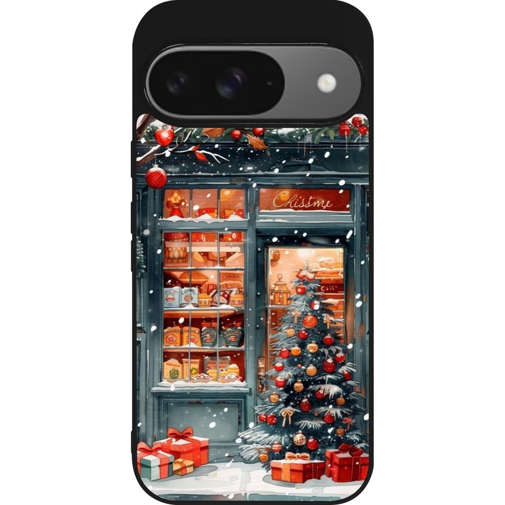 Coque Google Pixel 9 / Pixel 9 Pro - Silicone rigide noir Christmas 25 Xmas Shop