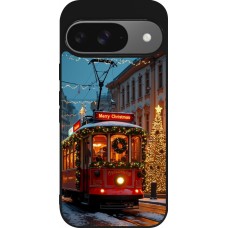 Google Pixel 9 / Pixel 9 Pro Case Hülle - Silikon schwarz Christmas 25 Xmas Train