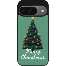 Coque Google Pixel 9 / Pixel 9 Pro - Silicone rigide noir Christmas 25 Xmas Tree