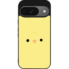 Coque Google Pixel 9 / Pixel 9 Pro - Silicone rigide noir Easter 2026 Little chicken