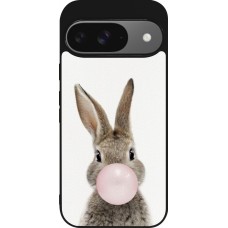 Google Pixel 9 / Pixel 9 Pro Case Hülle - Silikon schwarz Easter 2023 bubble gum bunny