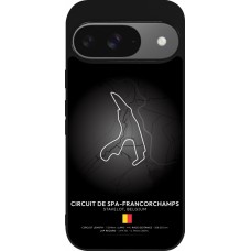 Google Pixel 9 / Pixel 9 Pro Case Hülle - Silikon schwarz F1 Track 2025 Belgium