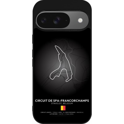 Google Pixel 9 / Pixel 9 Pro Case Hülle - Silikon schwarz F1 Track 2025 Belgium