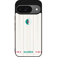 Coque Google Pixel 9 / Pixel 9 Pro - Silicone rigide noir Maillot de football Algérie 2026 personnalisable