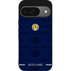 Coque Google Pixel 9 / Pixel 9 Pro - Silicone rigide noir Maillot de football Ecosse 2026 personnalisable