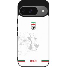 Coque Google Pixel 9 / Pixel 9 Pro - Silicone rigide noir Maillot de football Iran 2026 personnalisable