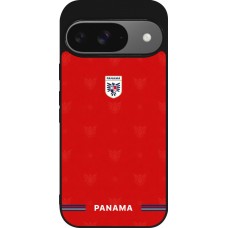 Coque Google Pixel 9 / Pixel 9 Pro - Silicone rigide noir Maillot de football Panama 2026 personnalisable