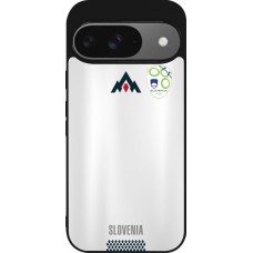 Coque Google Pixel 9 / Pixel 9 Pro - Silicone rigide noir Maillot de football Slovénie