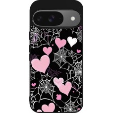Google Pixel 9 / Pixel 9 Pro Case Hülle - Silikon schwarz Halloween 2024 girly