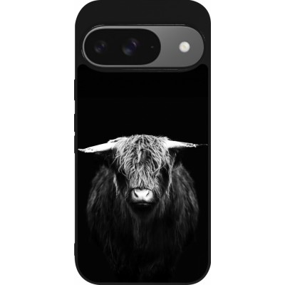 Google Pixel 9 / Pixel 9 Pro Case Hülle - Silikon schwarz Highland calf black