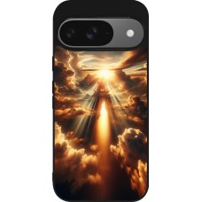 Google Pixel 9 / Pixel 9 Pro Case Hülle - Silikon schwarz Himmelsleuchten Zenit