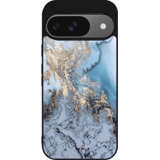 Google Pixel 9 / Pixel 9 Pro Case Hülle - Silikon schwarz Marble 04