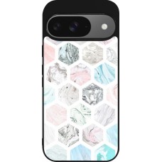 Coque Google Pixel 9 / Pixel 9 Pro - Silicone rigide noir Marble Everything
