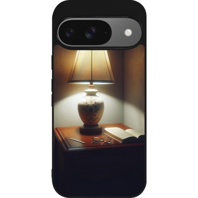 Google Pixel 9 / Pixel 9 Pro Case Hülle - Silikon schwarz Mitternachtsleuchten
