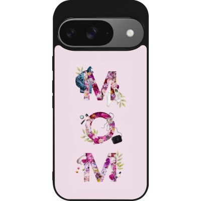Coque Google Pixel 9 / Pixel 9 Pro - Silicone rigide noir Mom 2024 girly mom