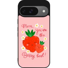 Coque Google Pixel 9 / Pixel 9 Pro - Silicone rigide noir Mom 2026 Berry best