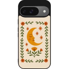 Coque Google Pixel 9 / Pixel 9 Pro - Silicone rigide noir Half moon stamp 2026