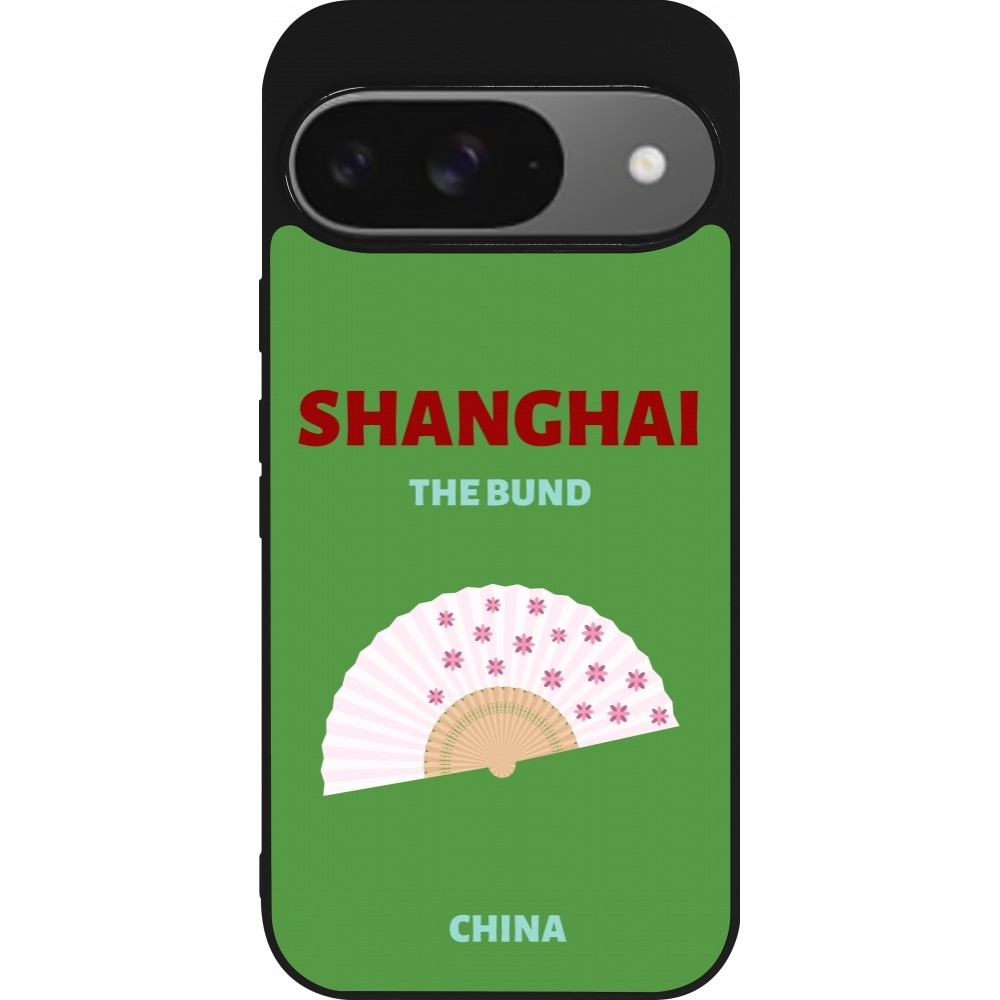 Google Pixel 9 / Pixel 9 Pro Case Hülle - Silikon schwarz Pop Summer Destination Shanghai