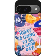 Coque Google Pixel 9 / Pixel 9 Pro - Silicone rigide noir Preppy Today is Going to be a good day