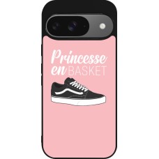 Coque Google Pixel 9 / Pixel 9 Pro - Silicone rigide noir princesse en basket