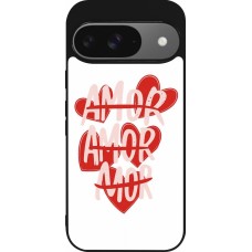 Coque Google Pixel 9 / Pixel 9 Pro - Silicone rigide noir Saint Valentines Day 26 Amor