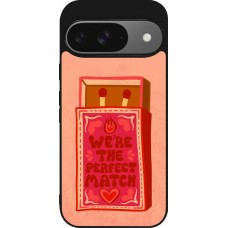 Coque Google Pixel 9 / Pixel 9 Pro - Silicone rigide noir Saint Valentines Day 26 Perfect Match