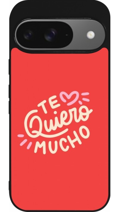Coque Google Pixel 9 / Pixel 9 Pro - Silicone rigide noir Saint Valentines Day 26 Te quiero mucho