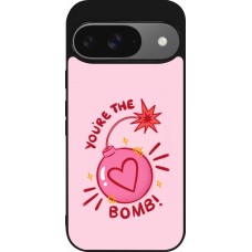 Coque Google Pixel 9 / Pixel 9 Pro - Silicone rigide noir Saint Valentines Day 26 You are the bomb
