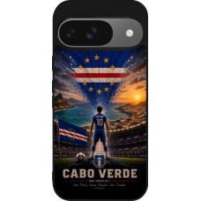 Coque Google Pixel 9 / Pixel 9 Pro - Silicone rigide noir Football Cap-Vert splash 2026