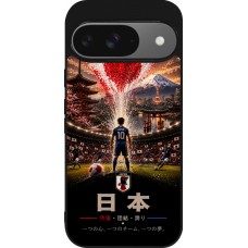 Coque Google Pixel 9 / Pixel 9 Pro - Silicone rigide noir Football Japon splash 2026