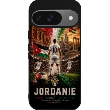 Coque Google Pixel 9 / Pixel 9 Pro - Silicone rigide noir Football Jordanie splash 2026