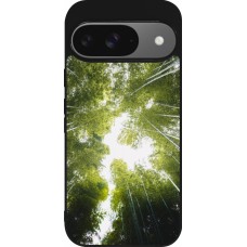 Google Pixel 9 / Pixel 9 Pro Case Hülle - Silikon schwarz Spring 23 forest blue sky