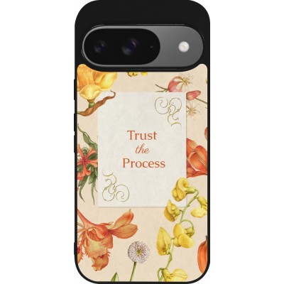 Coque Google Pixel 9 / Pixel 9 Pro - Silicone rigide noir Trust the process Spring 2026