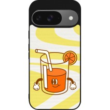 Coque Google Pixel 9 / Pixel 9 Pro - Silicone rigide noir Summer drink 2026