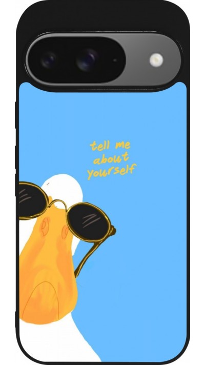 Coque Google Pixel 9 / Pixel 9 Pro - Silicone rigide noir Tell me about yourself Summer 2026