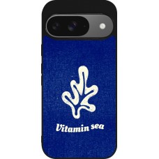 Coque Google Pixel 9 / Pixel 9 Pro - Silicone rigide noir Vitamin sea Summer 2026
